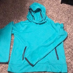 So teal large neck sweatshirt.  Size L